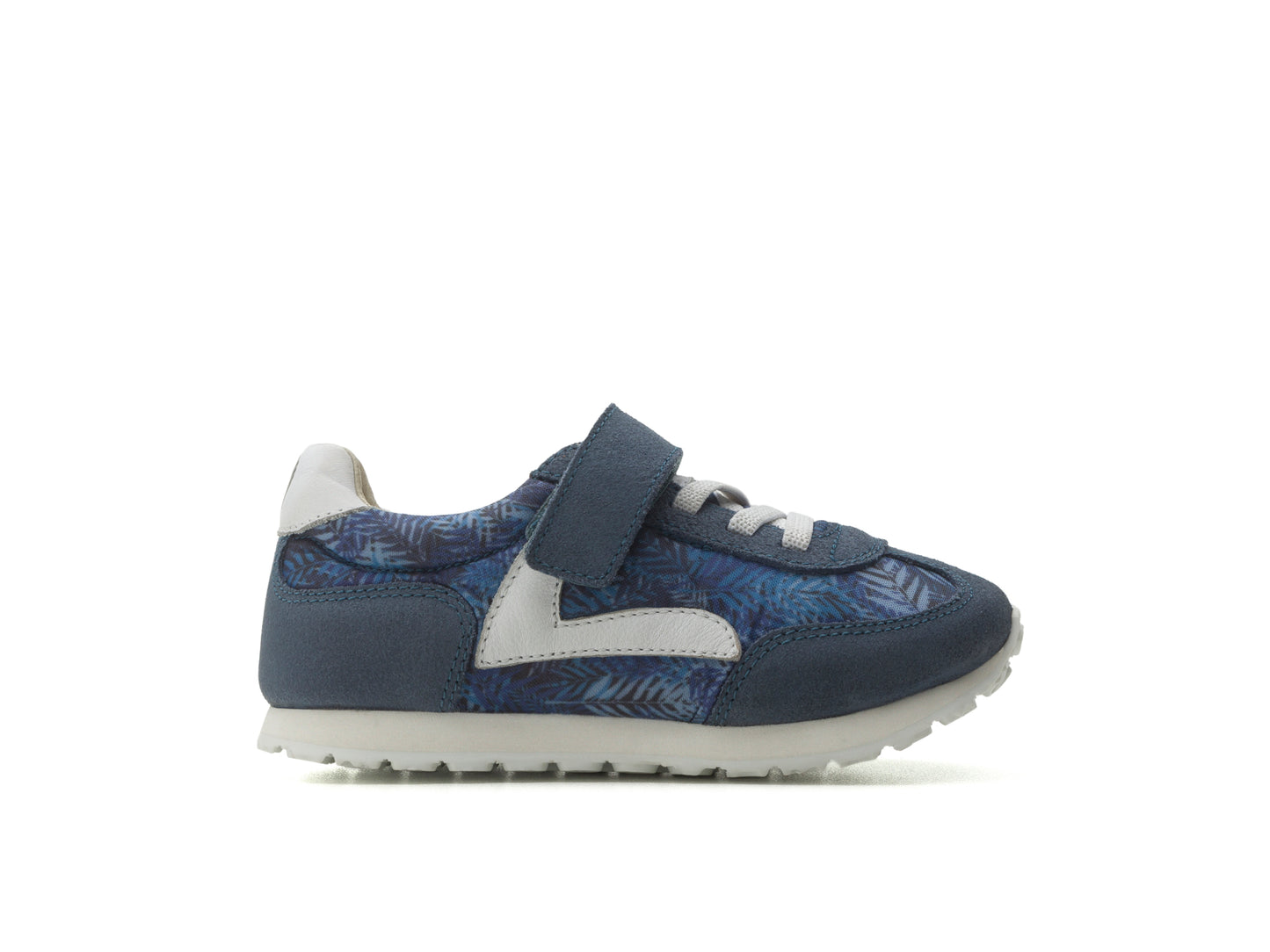 LITTLE START BLUE PALM NYLON/DRY DENIM SUEDE