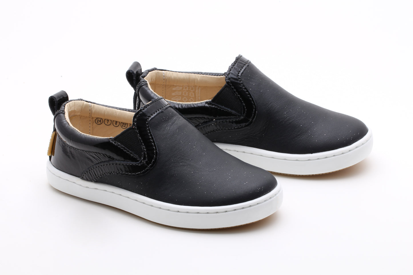 LITTLE STRAW BLACK GALAXY/ PATENT BLACK